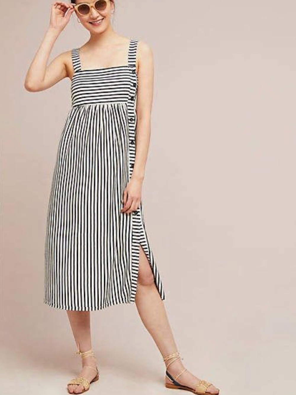 New Maeve Fiona Striped Midi Dress
